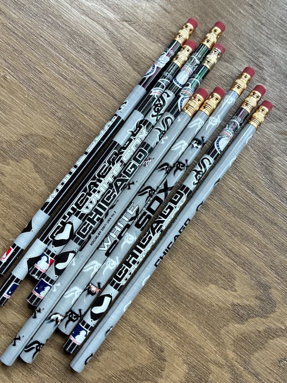 Vintage Chicago White Sox Pencils 9 Total MLB Baseball Retro Unused